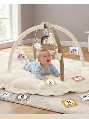 Mallify 5-in-1 Thick & Plush Baby Play Gym